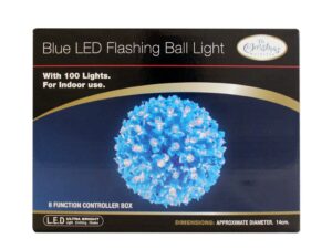 The Benross Christmas Workshop 100 LED Flashing Ball Light, Blue