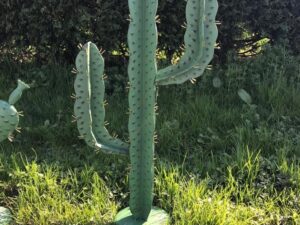 Artificial Metal Cactus Plant Green 48cm High - Image 1