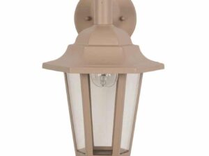 Taupe Hanging Lantern Outdoor Wall Light - Image 1