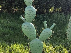 Artificial Metal Cactus Plant Green 59cm High - Image 1