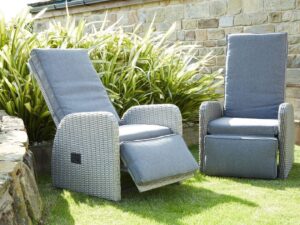 Bistro Set Barbados Gas Pump Chair Set Slate Grey - Image 1