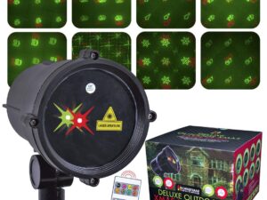 Christmas Workshop Deluxe Outdoor Xmas Laser With 8 Rotating Patterns