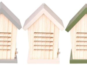 Esschert Design EL038 21 x 15 x 13cm Ladybird Wood House - Natural - Image 1
