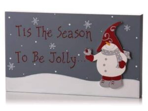 Wooden Sign Block Christmas Tis The Season 30Cm - Image 1