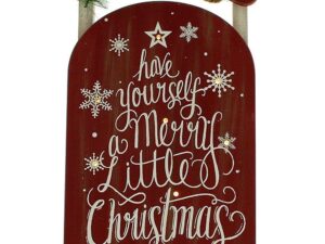FESTIVE PRODUCTIONS Lit Sledge with Merry Christmas Words Decoration, Multi-Colour - Image 1
