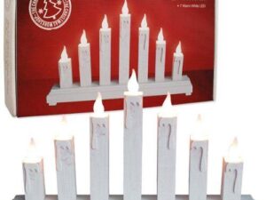 The Benross Christmas Workshop 7 LED Battery Operated Wooden Bridge Light - Image 1