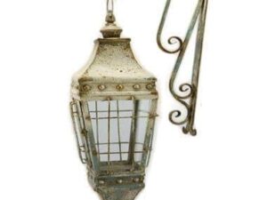Aged Wall Lantern With Bracket - Outdoor Garden - Image 1