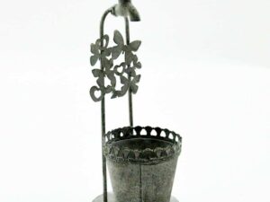 Garden 46cm Lead Colour Planter Butterfly And Tap Design