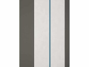Alien 2 Door fitted Corner Wardrobe in Graphite/Light grey - Image 1