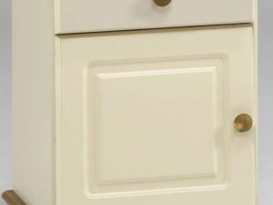 Dumfries Cream & Pine 1 Drawer 1 Door Bedside Cabinet - Flat-Pack