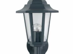 Grey 6 Sided Lantern Outdoor Wall Light - Image 1