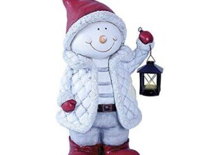 Christmas Standing Snowman with Lantern 50cm