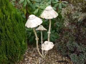 Garden Decorative Mushroom Metal Stake 75CM - Image 1