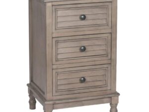 Taupe Pine Wood 3 Drawer Unit K/D 400x320x640mm (WxDxH)