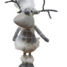 XMAS REINDEER WITH FUR TRIM COAT 41CM - Image 1