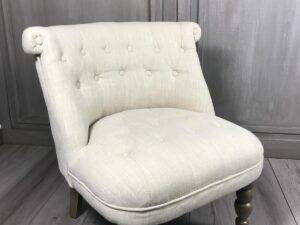 Bedroom Chair Natural Cream Linen - Image 1