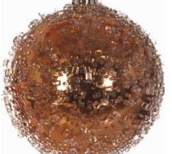 Xmas Glastic 6  Pack Ice Baubles Copper - Image 1