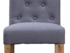 LUXURY DINING CHAIR BUTTON GREY - Image 1