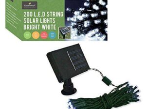GardenKraft 25730 Solar String Lights with 200 LED - Bright White - Image 1
