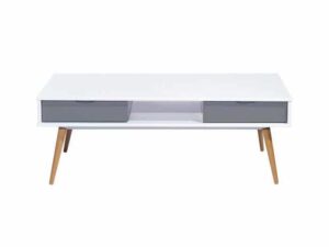 Coffee Table in Grey and White 2 drawers Montana Scandi - Image 1