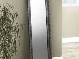 Julian Bowen Allegro Wall Hanging Dress Mirror, Pewter - Image 1