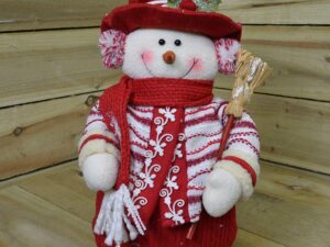 36cm Standing Indoor Christmas Decoration Character - Snowman - Image 1