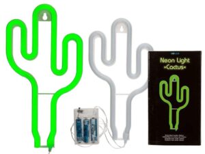 Cactus Green coloured neon light 3  batteries (AA)
