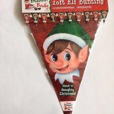 Elves Behavin Badly Elf BUNTING 20FT CHRISTMAS XMAS DECORATION PARTY KIDS FUN