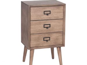 Desert Brown Pine Wood 3 Drawer Unit