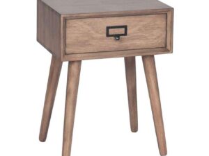 Desert Brown Pine Wood 1 Drawer Accent Table K/D