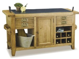 Reclaimed Oak Kitchen Island Granite Top