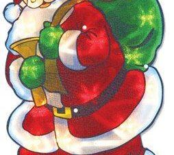 The Benross Christmas Workshop LED Santa Metallic Silhouette Light