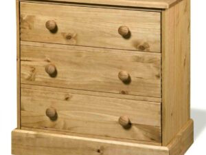 Wooden Cotswold 3 Drawer Chest Of Drawers Pine