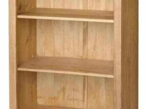 Wooden Cotswold Low Bookcase With 3 Shelves Pine