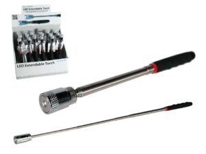Extendable magnetic torch with LED (incl. batteries) - Image 1