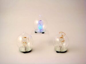 XMAS DECORATION ANGEL IN BALL LED GLASS