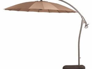 Lotus T1 2.7m Taupe Parasol Banana Including base - Image 1