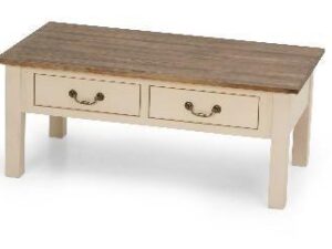BORDEAUX OAK COFFEE TABLE 2 DRAWER WOODEN - Image 1