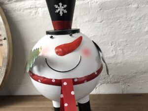 CHRISTMAS BOBBIN SNOWMAN METAL - Image 1