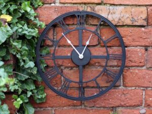 Black Garden Clock 35CM - Image 1