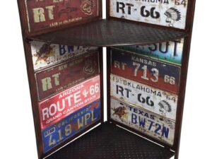 Vintage American Licence Plate Industrial Shelf
