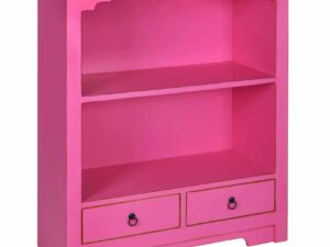 Nanjing Low Bookcase, Aged Pink - Assembled
