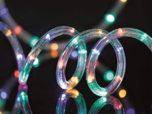 Christmas Rope Light 12m Pink Blue and White - Image 1