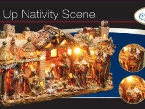 The Christmas Workshop 20cm Christmas Nativity Scene Lit Ornament - Image 1