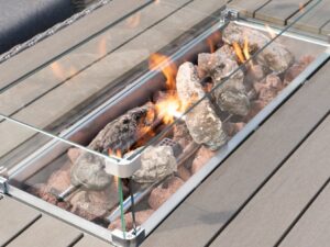 Rattan Dining Set Barbados With Polywood Fire Pit Table Top - Image 3