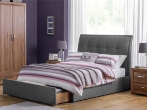 SANTORINI CURVED DRAWER BED 135CM DOUBLE  WITH DRAWER - Image 1