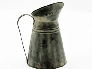 Garden 32cm Galvanised Metal Jug - Image 1
