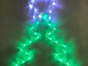 Decorative Multi LED Rope Christmas Tree & Star 48CM
