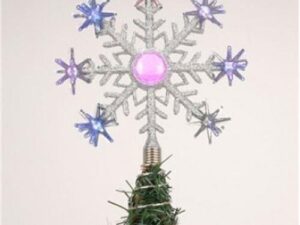 LED Snowflake Christmas Tree Topper Light - Image 1