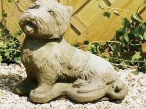 NEW STONE GARDEN ORNAMENT WESTIE DOG DESIGN LARGE - CLICK & COLLECT ONLY - Image 1